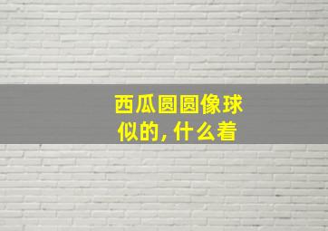 西瓜圆圆像球似的, 什么着